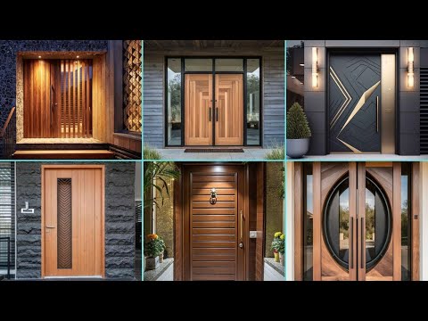 Simple wooden door design // Modern door #dooraesthetics