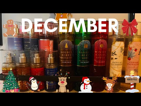 DECEMBER SCENTS | BATH & BODY WORKS FRAGRANCE MISTS TO USE THIS MONTH! HOLIDAY SCENTS! 🎄🎅