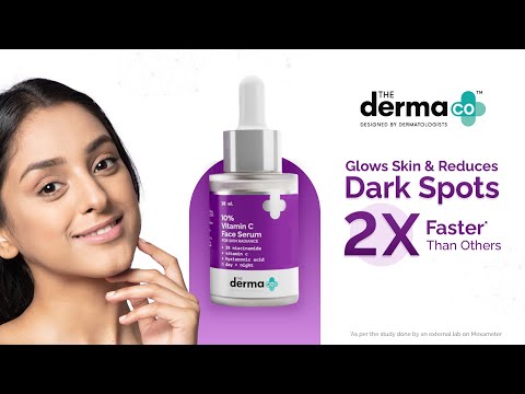 The Derma Co 10% Vitamin C Serum with 5% Niacinamide | Power of 2 for Glowing & Spotless Skin