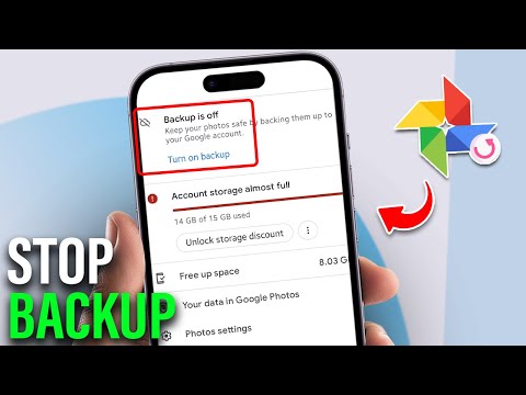 How to stop google photos backup