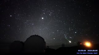 ハワイ・マウナケア星空ライブカメラ 2024年8月5日UTの流星ダイジェスト/Meteors over Maunakea, Hawaii, Aug 5, 2024 UT