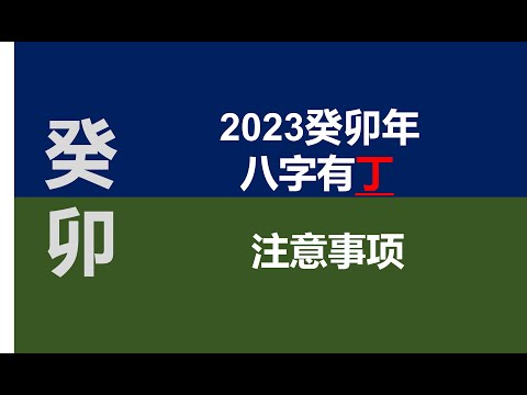 2023癸卯年八字有丁的人--运势指南