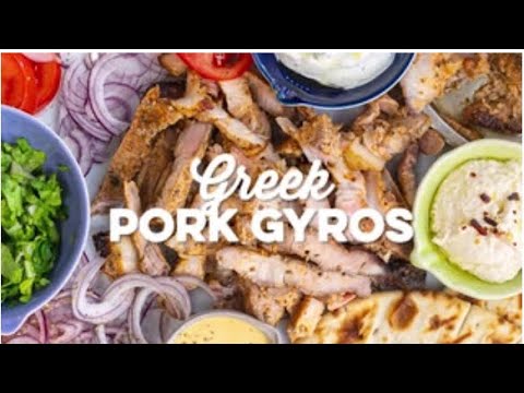 Homemade Pork Gyros (Authentic Greek Recipe) | Supergolden Bakes