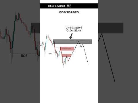 New trader Vs Pro trader || #trading #forex #sharemarket #shorts