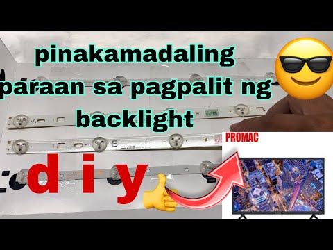 how to repair no picture flascreen tv and change backlight easy step by step,madali lng pala erepair