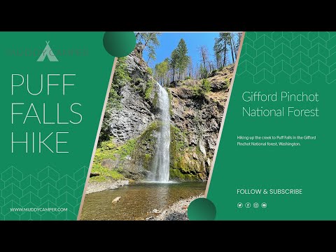 Hiking to Puff Falls Waterfall in the Gifford Pinchot National Forest, Washington