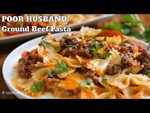 Poor Husband's Ground Beef Pasta Skillet - One Pan | 30 Minutes