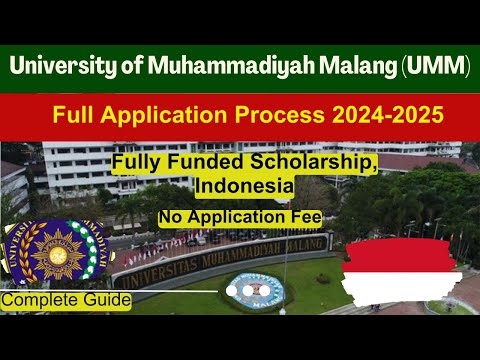 🎓University of Muhammadiyah Malang (UMM) Fully Funded Scholarship 2024-25 Indonesia | Complete Guide