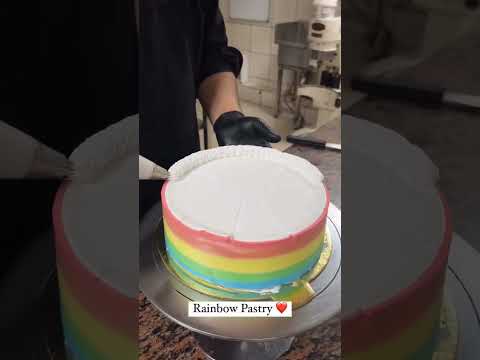 Rainbow pastry 🌈🎂#shorts #ytshorts #trending #foodshorts #foodlover #cake #pastry #rainbowcake