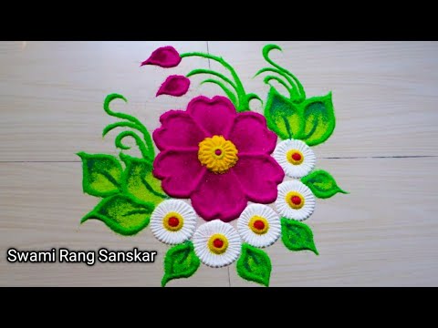 🌷🌷fulanchi rangoli | flower rangoli designs | flower rangoli | rangoli | rangoli designs