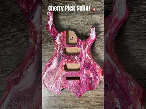 The Cherry Pick Guitar Art is Ready for the Next Step!￼ #nancyspurlockart #customart #kitguitar