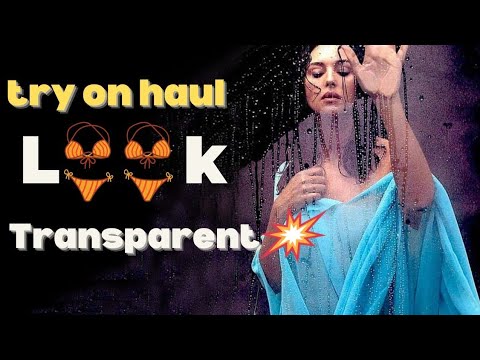 4K Try on Haul Transparent Clothes | No Bra Challenge 2024 Trend New ##