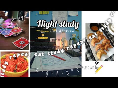 °~NIGHT STUDY [VLOG]📚 Exam day, Uni diaries 💫productive day✨☘️, short vlog+cooking Living Alone🎀~°