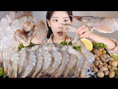 자연산 대하회 vs 흰다리새우회🦐✨ 오만둥이회 먹방 Raw shrimp & Raw water sea squirt [eating show] mukbang korean food