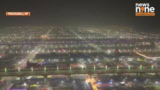 Prayagraj Kumbh Mela 2025: Stunning Lights Drone Visuals & CM Yogi Adityanath's Inspection | News9