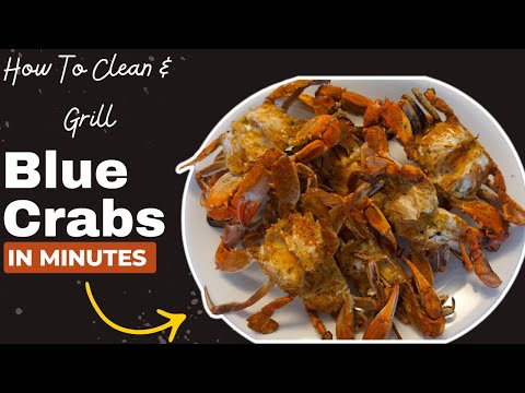 how to clean and grill live blue crab easy