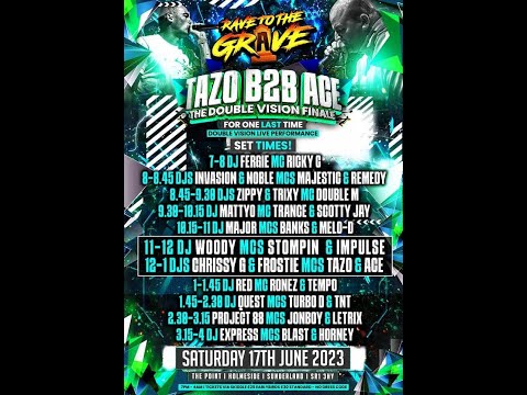 Rave To The Grave - 17th June 2023 - Dj's Chrissy G & Frostie - Mc's Tazo & Ace