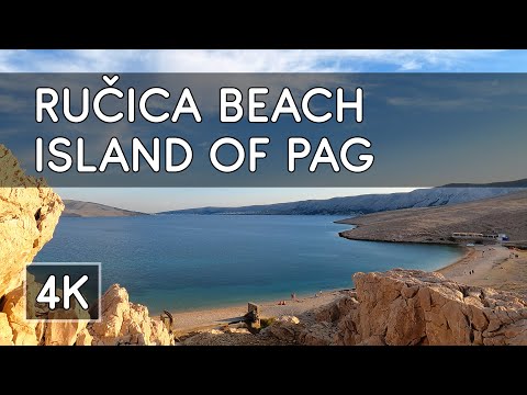 Walking Tour: Ručica Beach, Metajna, Island of Pag, Croatia - 4K UHD Virtual Travel