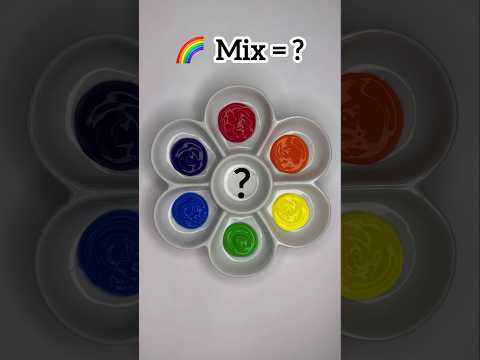 🌈Mix=? #rifanaartandcraft #colourmixingtutorials #shorts