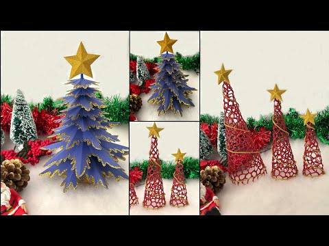 DIY Last minute Christmas Tree Decoration l l How to make Christmas tree with Glue Gun and Paper