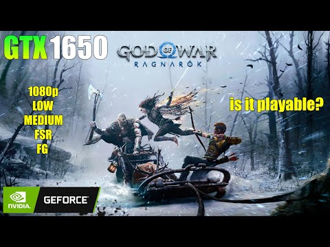 God of War Ragnarok - GTX 1650 - 1080p Low, Medium, FSR, FG