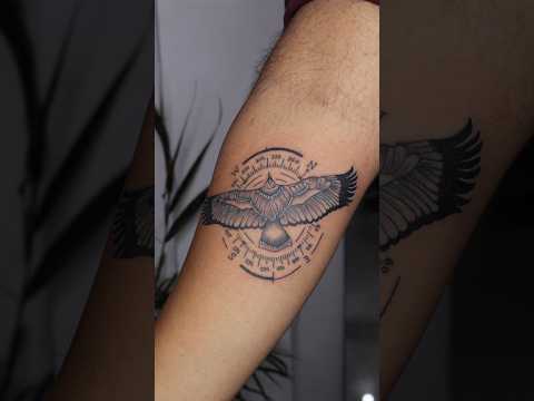 Compass and eagle tattoo | navkar tattoos indore| indore best tattoo studio| #youtubeshorts #tattoos