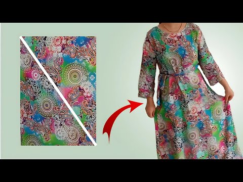 Very Easy Only 1 meter Fabric Cut in 5 minute and Sew only 10 minute ✂️ For Beginners Sewing