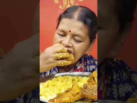 @eating spicy 🥵 fish fry curry 🥵 with rice ##ytshorts#mukbang