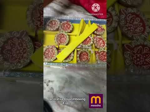 Meesho Decorative Diya Unboxing #diyadecoration #meesho