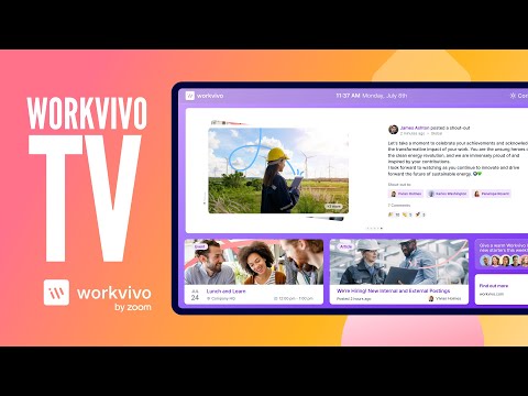 Workvivo TV integrated with Zoom Rooms helps bring your company culture to life!