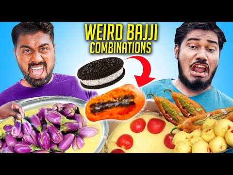 Oreo Bajji சாப்புட்டு இருக்கீங்களா? 🤢🤮 Weird Bajji Cooking And Eating Challenge