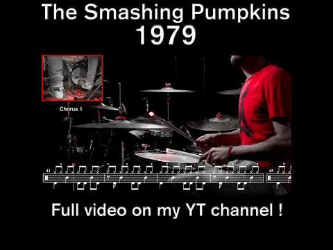 The Smashing Pumpkins - 1979 - Drum cover (with scrolling drum score)#1979 #thesmashingpumpkins