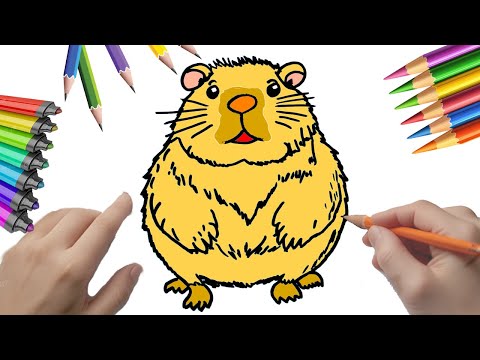 Aprende a dibujar un capibara en su hábitat natural #peketona #fundraw  #CAPIBARA