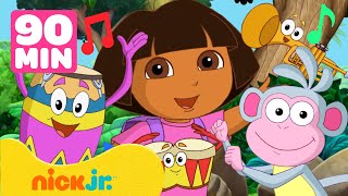 Dora the Explorer | Maratona de EPISÓDIOS COMPLETOS de Dora! ➡️ | Episódios Musicais - 90 Minutos!