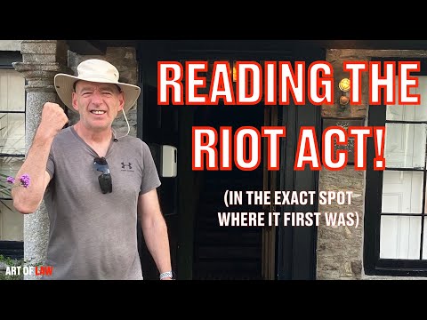 Reading the Riot Act; in the first place it was actually read.