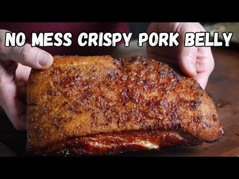 Crispy Pork Belly on the pellet grill | NO MESS