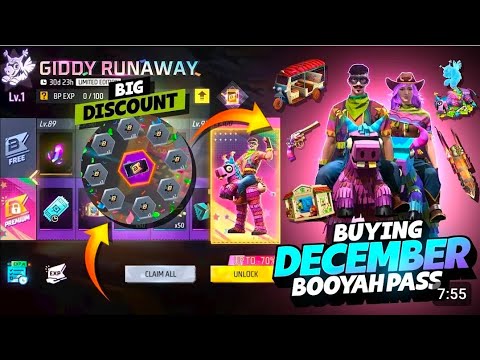 GIDDY RUNAWAY BOOYAHPASS || DECEMBER MONTH BOOYAHPASS || SEASON 24 BOOYAHPASS IN FREE FIRE INDIA ||