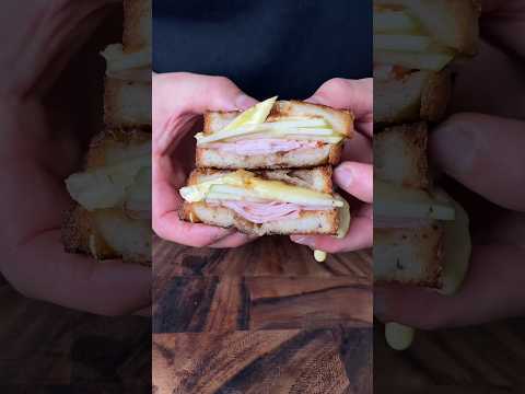 3 different ham sandwich combinations 🤤 #asmr #sandwich #shorts #shortvideo