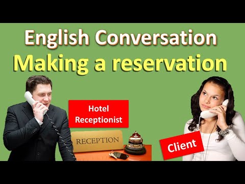 Making a Hotel Reservation by Phone | English hotel conversation