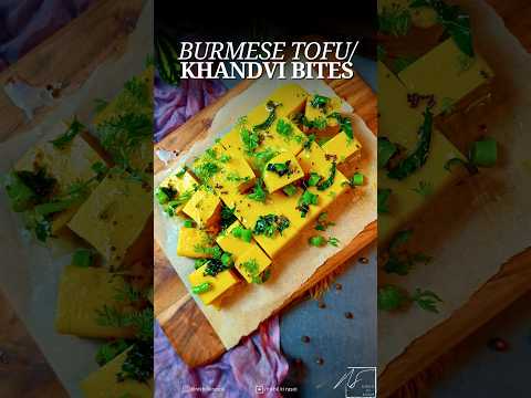 Burmese Tofu | Khandvi bites | Chickpea Tofu | Quick and Easy Recipe | Vegan Tofu | #shorts