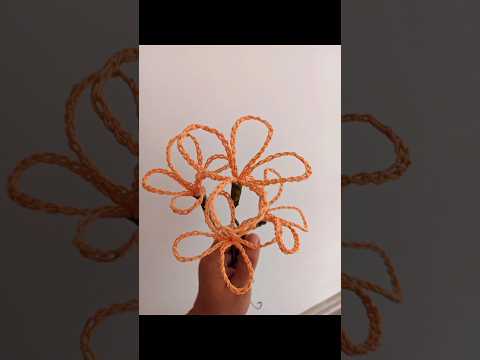 Easy flower making#yarnflower #viral #trending