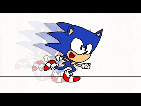 Sonic Running Animation #sonicthehedgehog #sonicrun #flipaclip