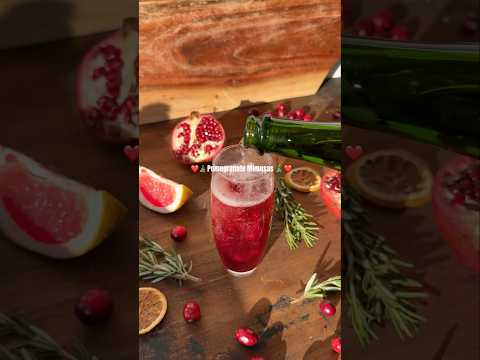 Pomegranate Mimosa #mimosa #holidaydrink