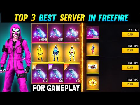 FREE FIRE TOP 3 BEST SERVER FOR FREE DIAMOND | WHO IS BEST SERVER FOR GAMEPLAY IN FREE FIRE |