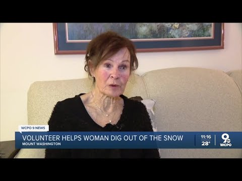 WCPO connects woman with volunteer to dig her out of snow