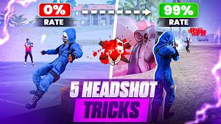 Top 5 Best Headshot Tricks ☠️🔥 Free Fire 99% Headshot Rate Tips & Tricks 2025 !!