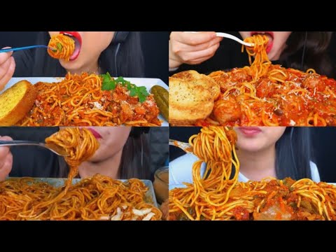 ASMR BEST EATING YUMMY SPAGHETTI 🔥🍝 FOOD EATING MUKBANG VIDEO - 05