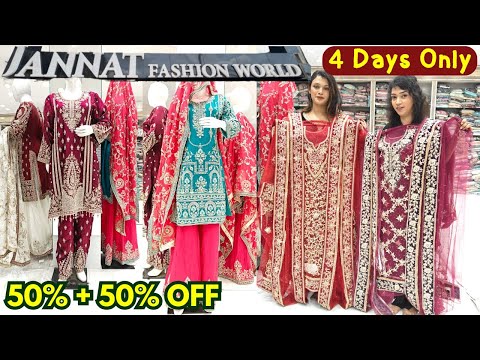 Dhamaka OFFER 50% Off me Aur 50% Off on Bridal Dresses Pakistai Facny Suits Dress Materials 4 Days