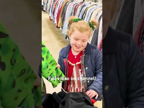 Watch Abby thrift for her Brother. Full video on channel! #christmas #thrifting #shopping #funny