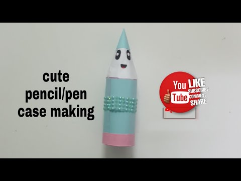 How to make paper pencil box/DIY origami pencil box/paper pencil box/origami/ World of Art and craft